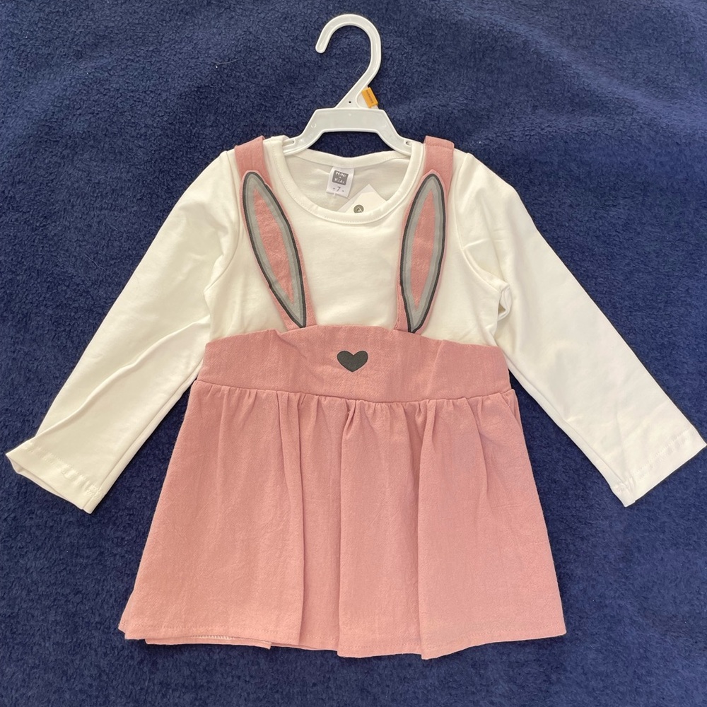 Easter Dress with Bunny Suspenders